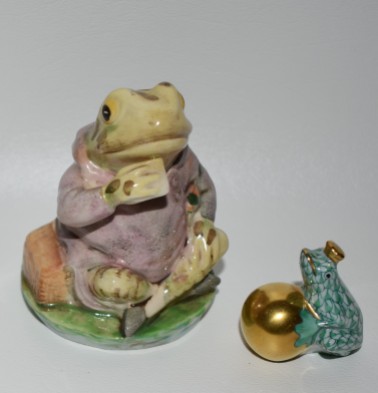 Beswick Jeremy Fisher and Herend frog prince